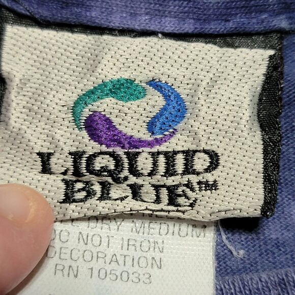 VTG Liquid Blue The Doors Graphic SS Unisex Purple Tee Jim Morrison Size Medium - Picture 5 of 6